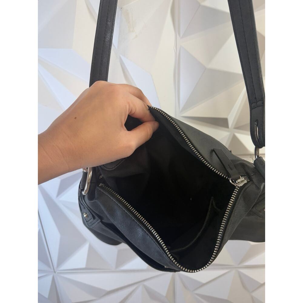 Rosetti Black/Charcoal Studded Shoulder Bag - Picture 6 of 8